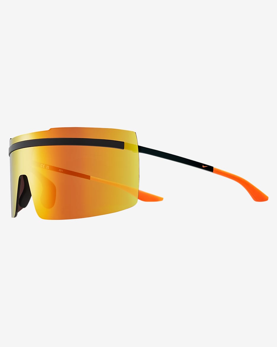 Gold logomania visor sunglasses best sale